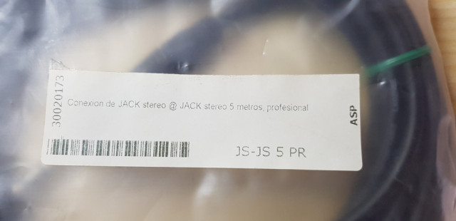 Cable 5 mts de Jack a Jack Stereo nuevo a estrenar