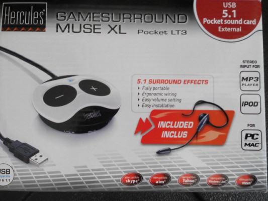 Tarjeta de sonido Gamesurround Muse XL Pocket LT3