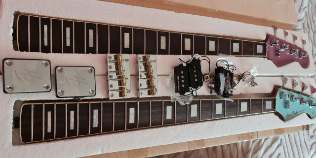 Mástiles, pastillas alnico y puentes Precision Harley Benton MV-4P