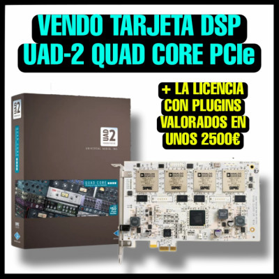 TARJETA UAD-2 QUAD PCIe + LICENCIA Y PLUGINS VALORADOS EN 2500€
