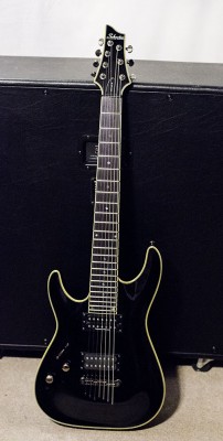 Guitarra Schecter C-7 Blackjack con pastilla Lundgren M7 para ZURDOS