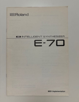 Manual de instrucciones del teclado Roland E-70