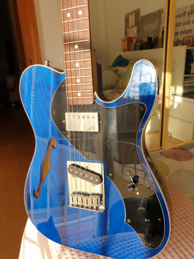 Telecaster estilo Thinline Custom (mástil Fender y cuerpo Warmoth)