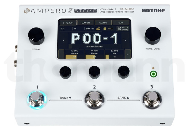 Hotone Ampero II Stomp - Multiefecto y simulador para guitarras