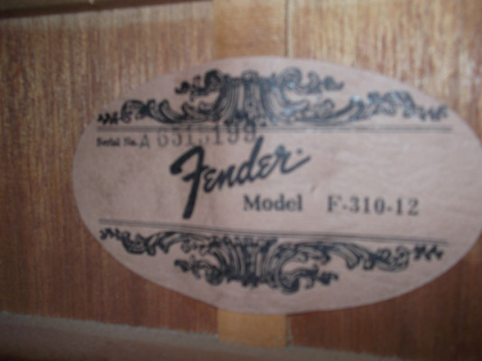 Fender F310-12 acústuca 12 cuerdas