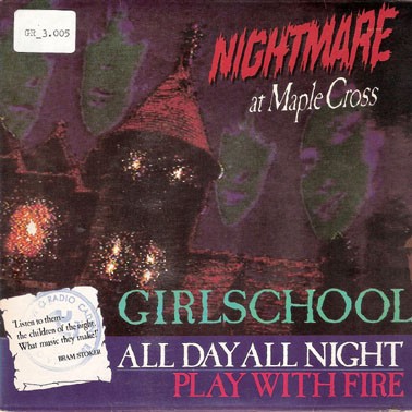 GIRLSCHOOL vinilo "all day all night" 7"