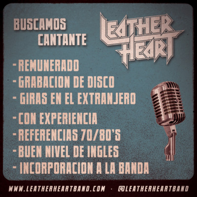Leather Heart busca cantante