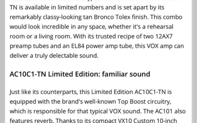 Vox AC10 C1-TN