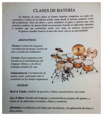 CLASES DE BATERIA PERCUDRUMMERS