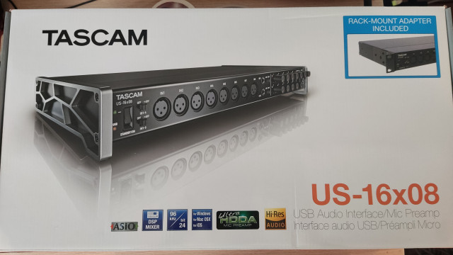 Tascam US-16x08 interfaz audio USB/tarjeta sonido