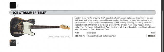 Telecaster Joe Strummer primera edicion 2007