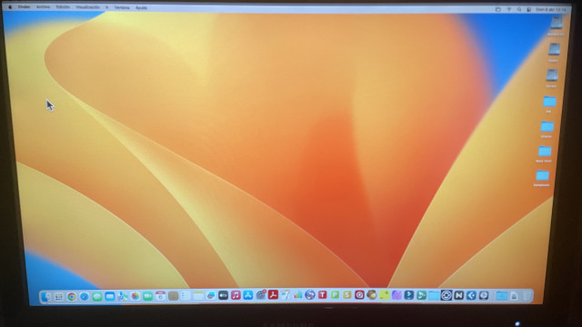 Hackintosh Ventura 13.6.4 Lenovo M93P I5-4570 8Gb Ram 250 Gb Mac OS + 500Gb datos + Monitor LG 24"