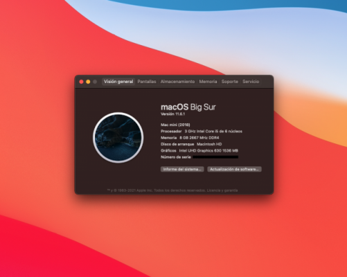 Mac Mini 2018 - i5 3.0 Ghz