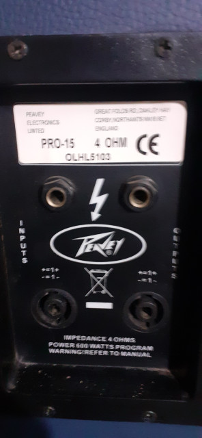 Peavey filtros dos vías Pro-15 600w.a 4ohmios