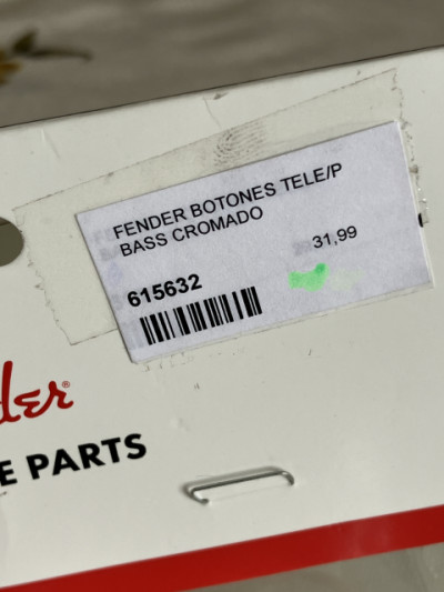 Perilla Boton Capuchon Fender para Telecaster/P Bass cromado