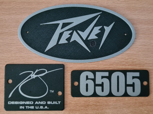 Peavey 6505 Made in USA original genuine badges logo