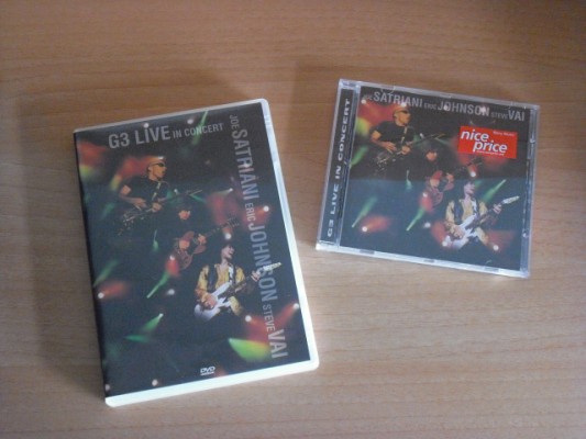 G3 - Satriani / Johnson / Vai: lote CD y DVD