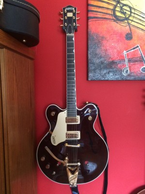 Guitarra Gretsch 6122-62 modelo country gentleman, left handed, lefty, left hand, para zurdos, george harrison, beatles.