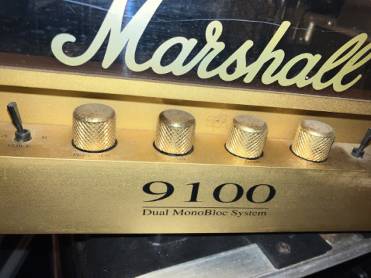 Etapa de potencia Marshall 9100 dual. Amplificador de guitarra