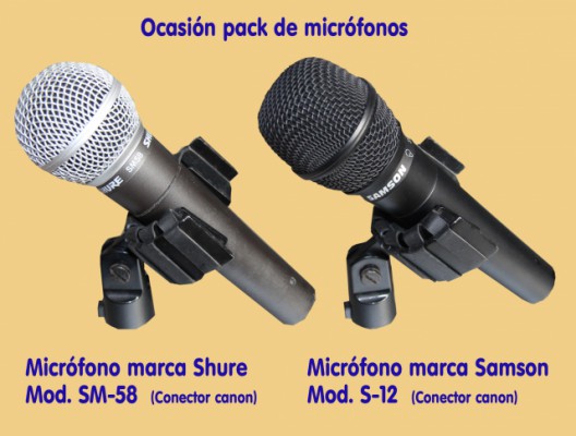 Pack de microfonos en perfecto estado
