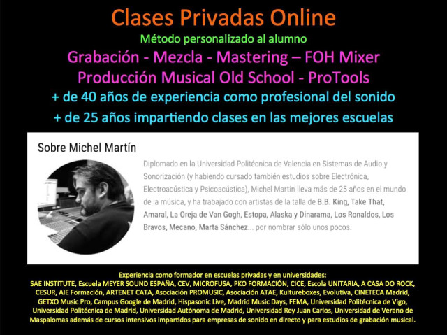 Formación + 4 décadas de experiencia profesional + de 2 impartiendo clases