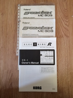 Regalo manuales originales Roland Groovebox MC-303 o Korg Electribe ER-1
