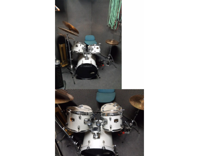Bateria Yamaha Gigmaker completa con platos y doble pedal bombo