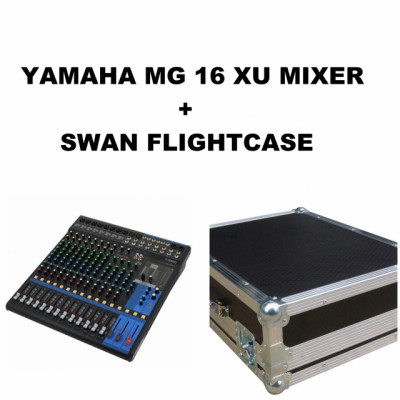 Mesa mezclas YAMAHA MG16XU + Flightcase SWAN + Cables varios