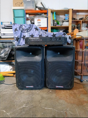 Altavoces + amplificador 600W rms