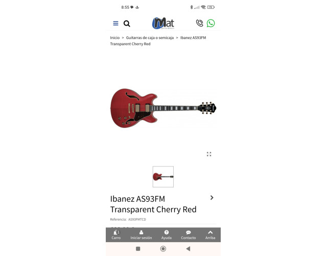 Guitarra eléctrica Ibanez as93