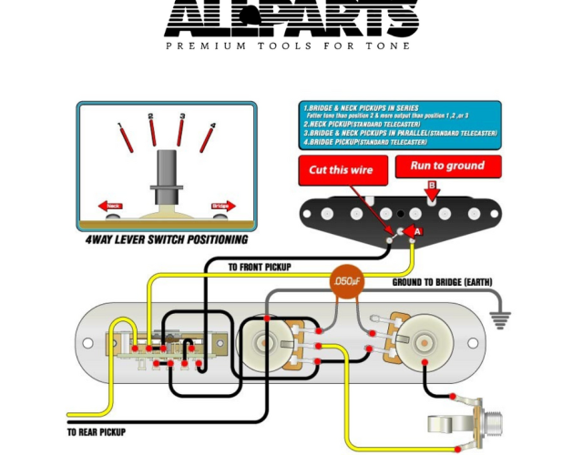 Kit de cableado Allparts para switch de 4 ways Telecaster® EP-4131-000