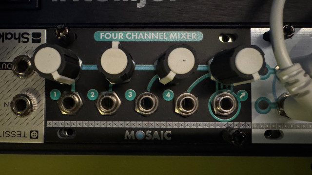 Mosaic Four Channel Mixer 1U Eurorack Module (Black)