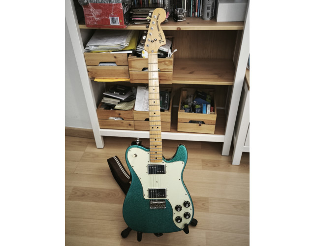 Fender Telecaster 72 Deluxe FSR Aqua Flake con mejoras