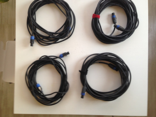 4 cables Speakon 10m para PA / Altavoces- OFERTA