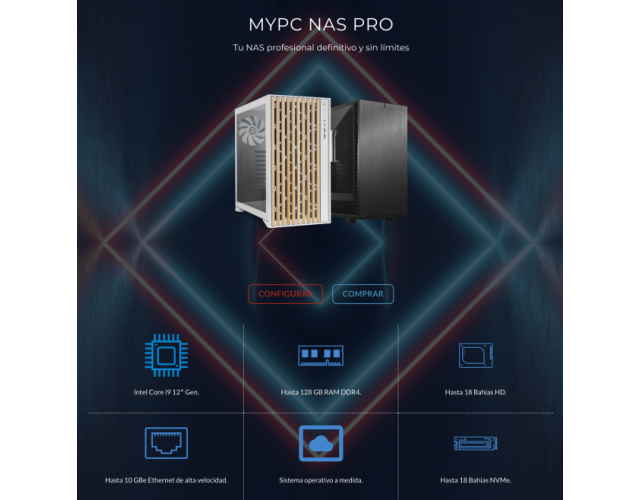 Servidores NAS a medida para estudio, librerías, nube y backup | MyPc Pro
