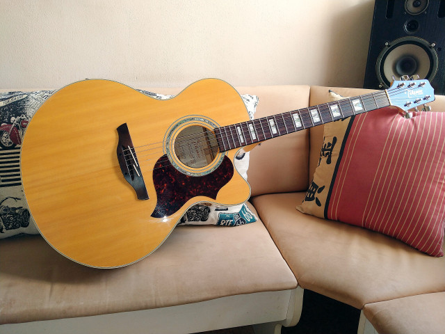 Guitarra acústica Takamine EG523SC (piezo + preamplificador) con funda.