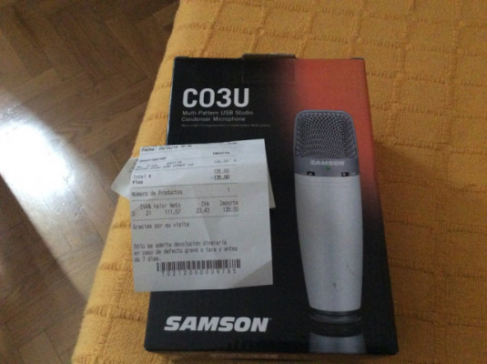 Micrófono condensador Samson Usb C03U sin estrenar