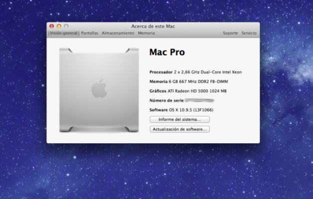 Mac Pro 1,1 2x2.6 GHz Dual-core Intel Xeon