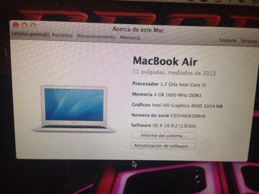 Macbook Air mediados 2012