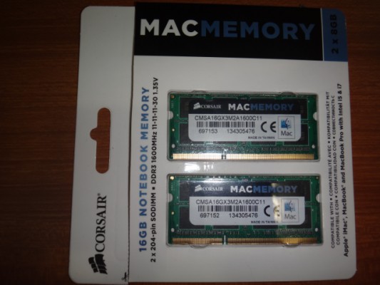 Corsair 16GB RAM Kit (2 x 8GB) Macbook Pro