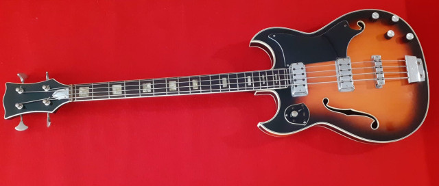 Crucianelli Elite Hollowbody Bass 1960´s Sunburst