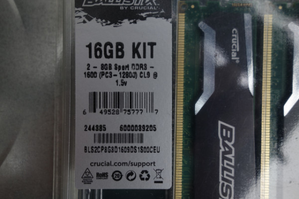 16gb RAM DDR3 (1600) Ballistix