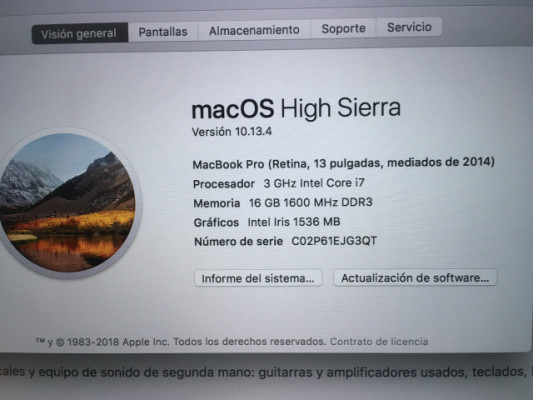 MacBook Pro 13'' i7 16Gb Ram