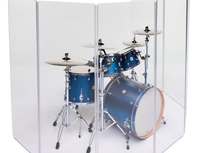 Clearsonic A2466x7 Drum Shield con funda de transporte original