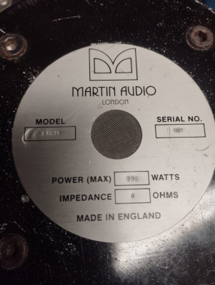 Martin Audio spekears 15 pulgadas LA531 4 unidades