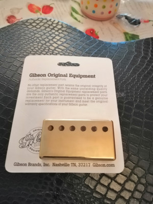 Tapa/cover Gibson dorada para pastilla de posición de puente