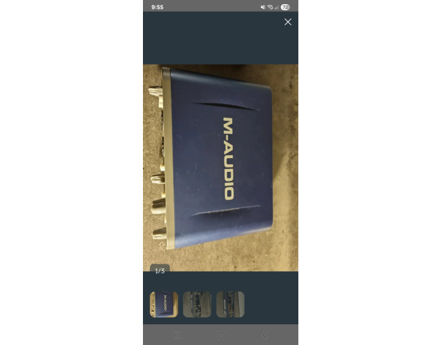 Interfaz M-Audio azul