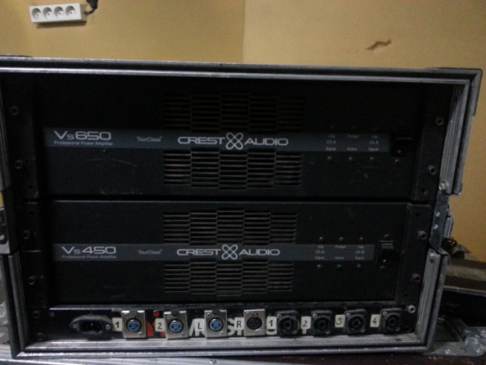 2 etapas Crest Audio + 6 monitores