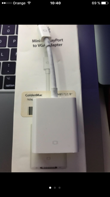 Adaptador Apple thunderbolt (mini displayport ) a Vga