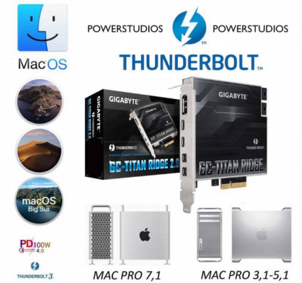 Mac pro GC-Titan Ridge 2.0 Thunderbolt 3 flasheada- 1 stock+envío incluido